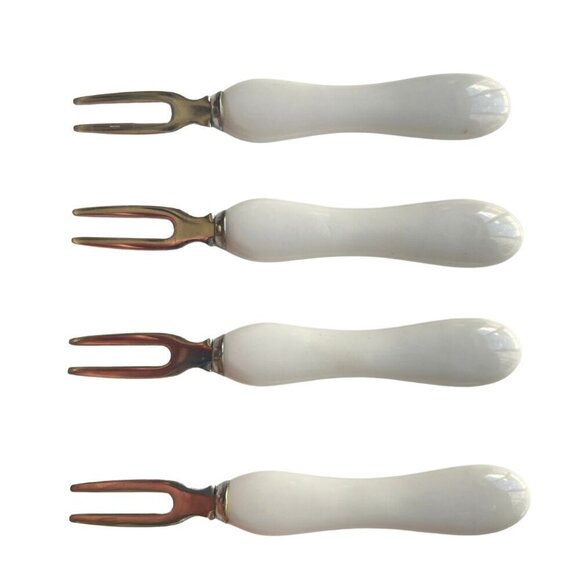 Set of 4 Vintage Hors d'oeuvres / Cheese / Seafood Forks - Picture 1 of 2